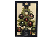 Decoris kerstballen mix glas 12 stuks kerstkleur