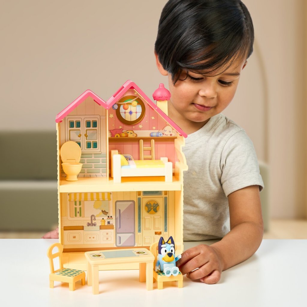 Moose toys bluey mini speelhuis met meubels en speelfiguur