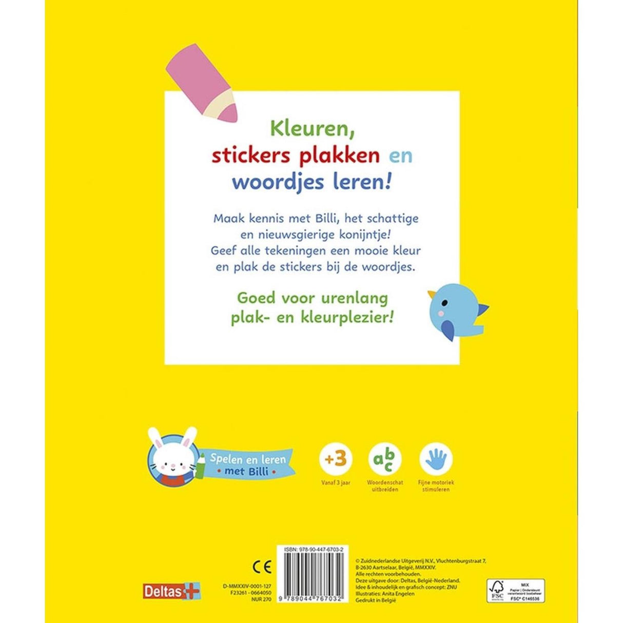 Deltas stickerboek spelen en leren met billi