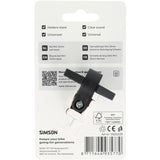 Simson fietsbel mini 32mm vaste kunststof bevestiging zwart