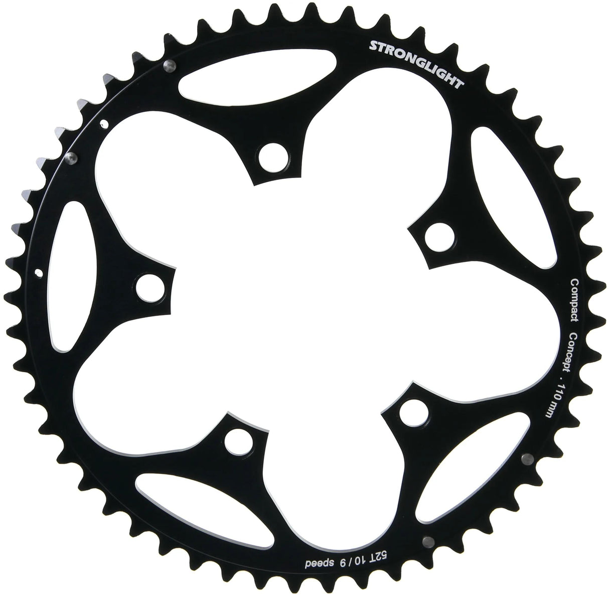 Stronglight kettingblad chain ring strongl. 52t alu black