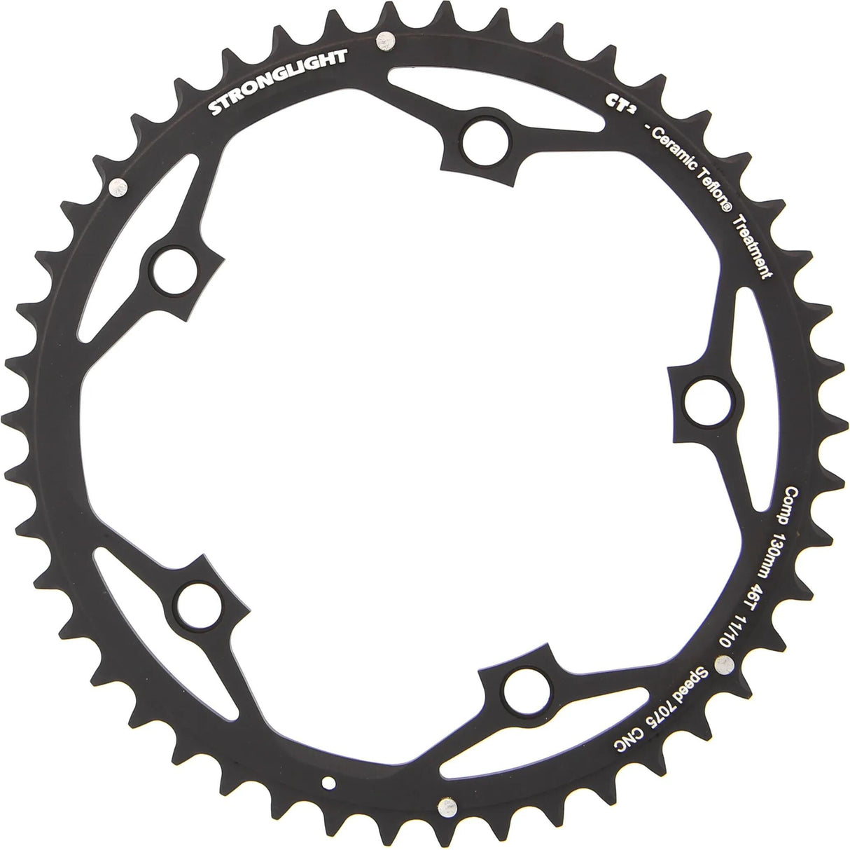 Stronglight kettenblatt ct2 chain ring strongl.ct2 46t alu black