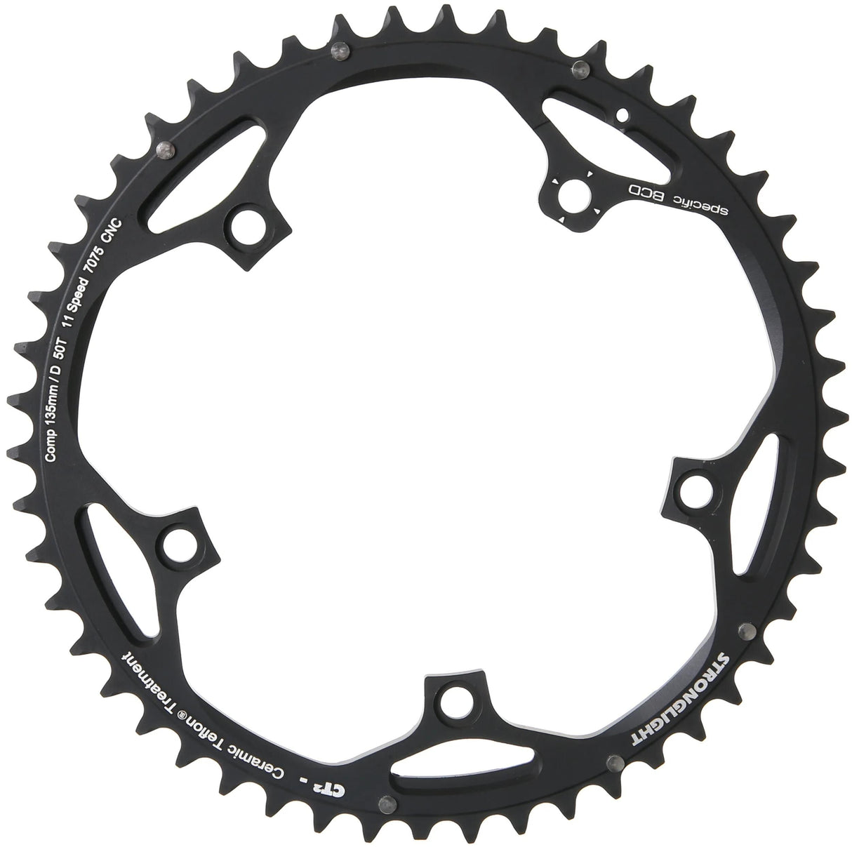 Stronglight kettingblad ct2 chain ring strongl.ct2 50t black