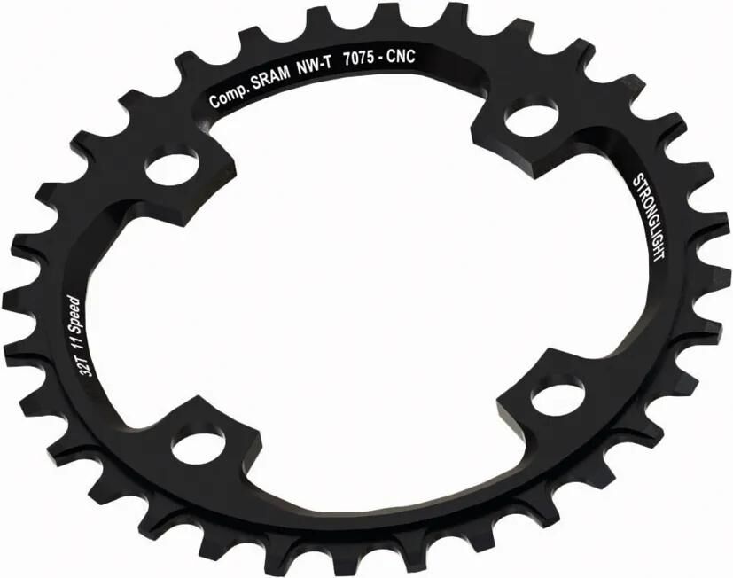 Stronglight kettingblad chain ring 38t bcd 104 alu black