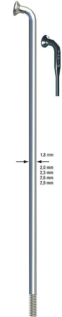 Sapim speiche leader spoke leader sst 2x254mm b