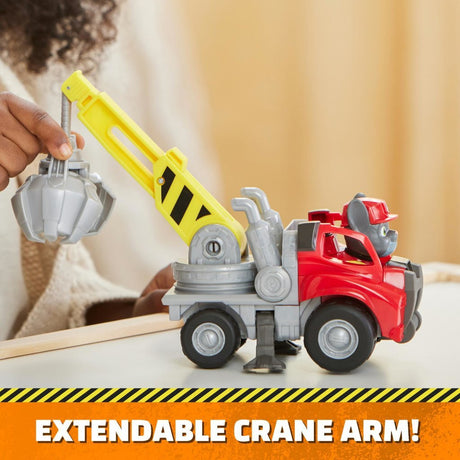 Rubble crew - charger’s kraanwagen met speelfiguur en beweegbare onderdelen - paw patrol speelgoed