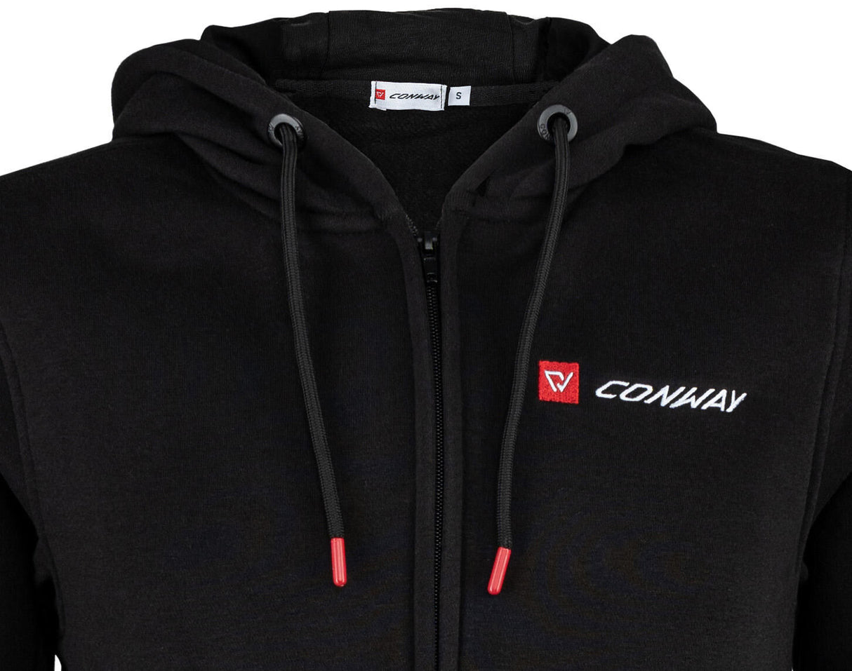 Conway sweater jas met capuchon logoline hooded sweatjacket logoline size l black