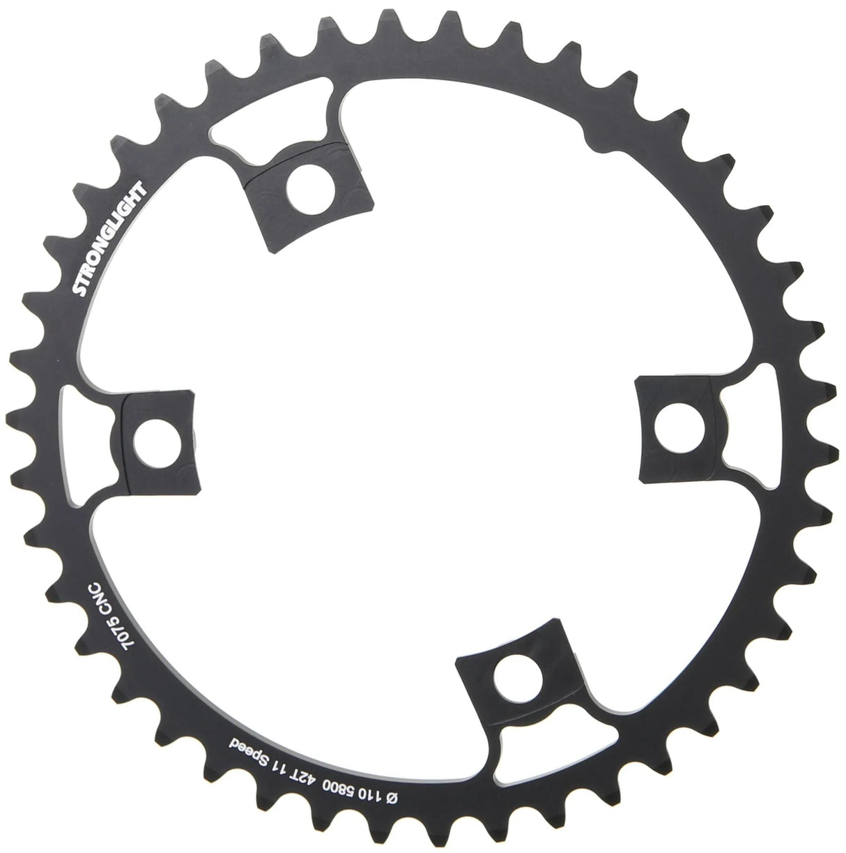 Stronglight kettingblad chain ring strongl. 42t inner alu black