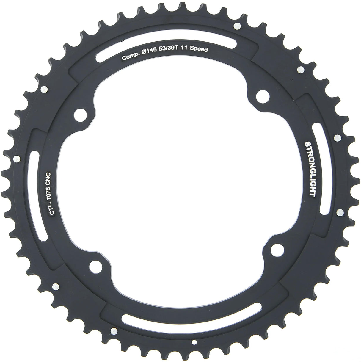 Stronglight kettingblad ct2 chain ring strongl. ct2 53t outer cer.-tefl.coat.