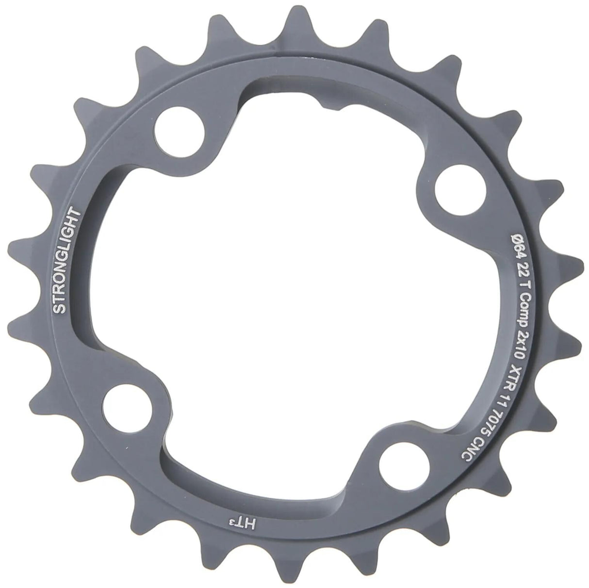 Stronglight kettenblatt ht3 chain ring strongl. ht3 22t inner alu black