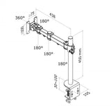 Neomounts neomounts fpma-d960 lcd led tft bureausteun, 10-30 , 10 kg, 75x75 100x100 mm, zwart