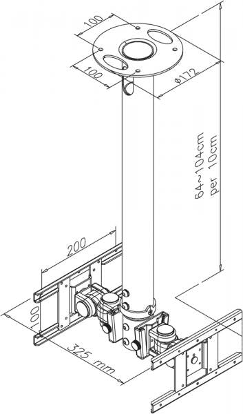 Neomounts Plafondsteun FPMA-C200D