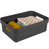Sunware - sigma home opbergbox 9l antraciet - 35 x 24,6 x 12,2 cm