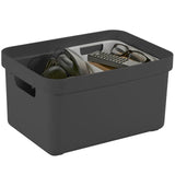 Sunware - sigma home opbergbox 13l antraciet - 35 x 24,6 x 18,3 cm