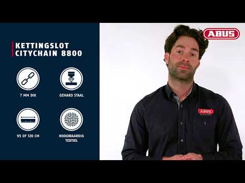 Abus CityChain 8800 95 rood - fietskettingslot