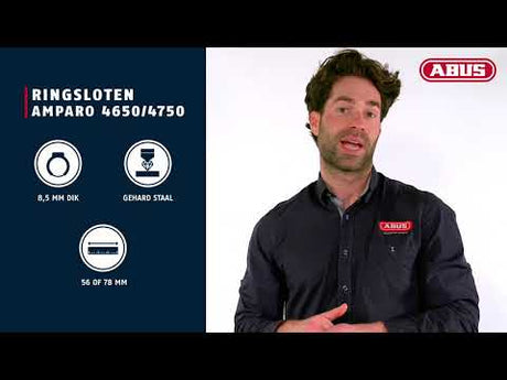 Abus fietsslot ringslot - pro amparo 4750sl (werkplaatsverpakking) - security level 9 - art 2 - geschikt voor elektrische fietsen en stadsfietsen