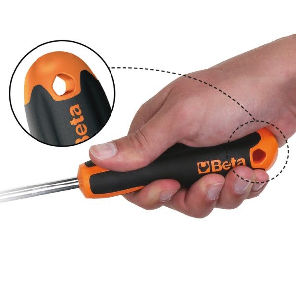 Beta evox schroevendraaier tools 1207e tx20 voor schroeven met torx® profiel - verchroomd, tip gebruneerd