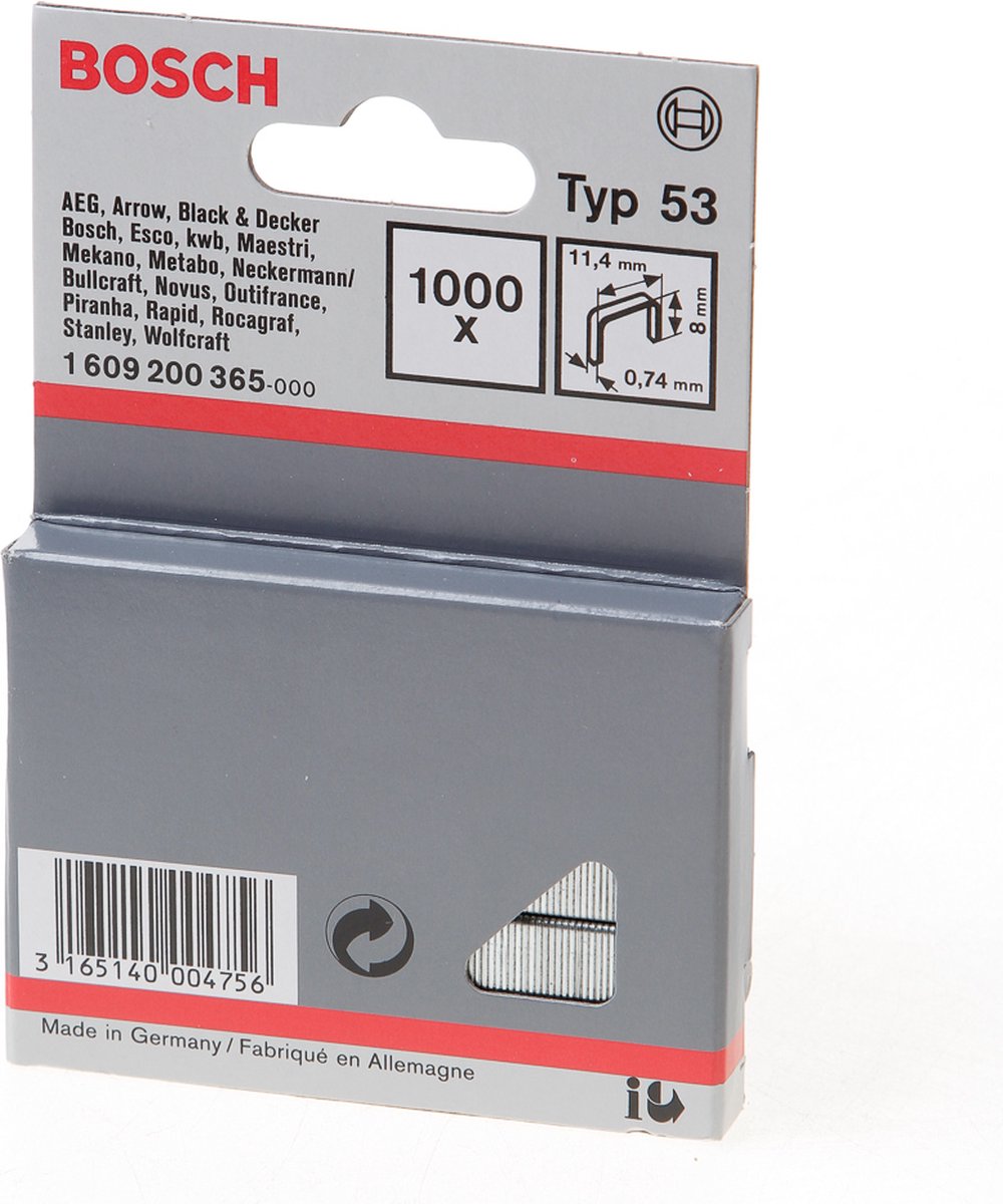 Bosch - niet met fijne draad type 53 - 11,4 x 0,74 x 8 mm
