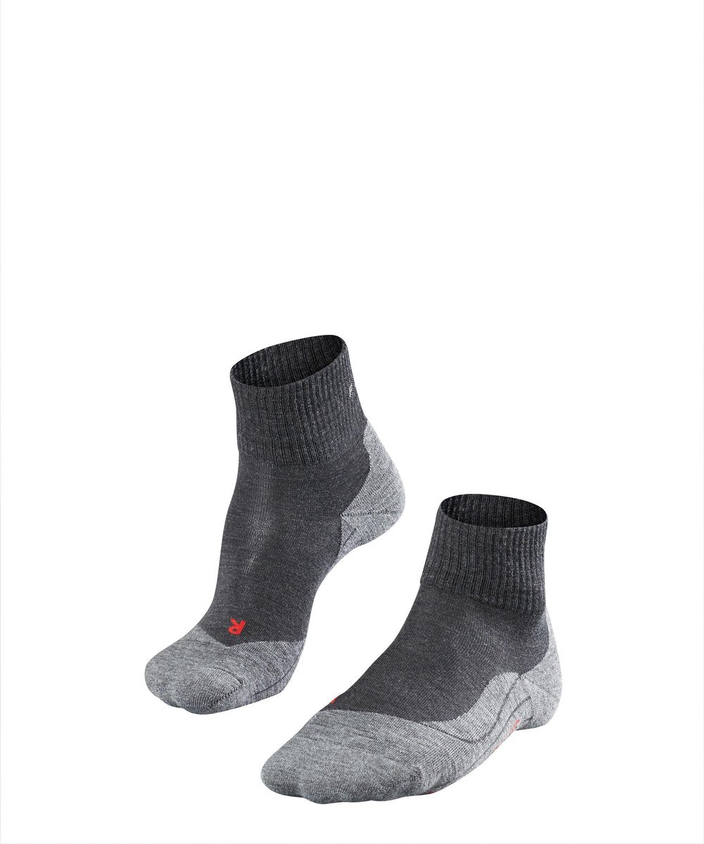 Falke tk5 short anti-blaar dun wol functioneel materiaal wandelsokken heren grijs - maat 42-43