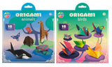 Moxy origami, 19,5x19,5cm 12 vellen 2 assorti dieren vogels