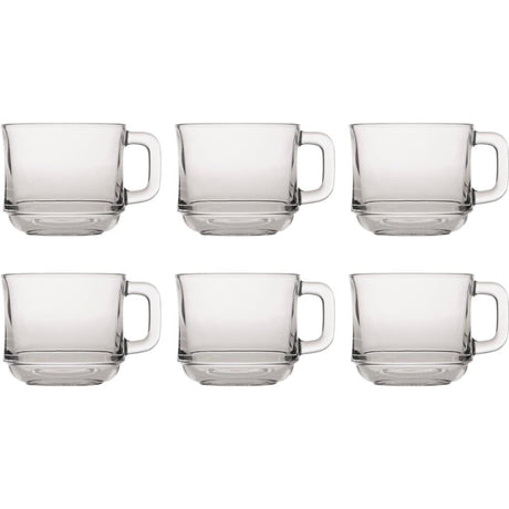 Duralex theeglas lys stapelbaar hardglas 220ml 6 stuks dia8x7.1cm