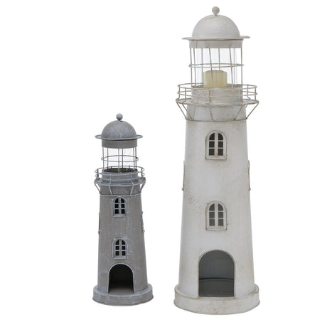 Boltze home lantaarn vuurtoren set 2-delig h54-75cm