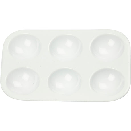 Creativ company http: www.cchobby.nl palet-rechthoekig-palet-met-6-vakken-afm-13x8-5-cm-wit-1-stuk