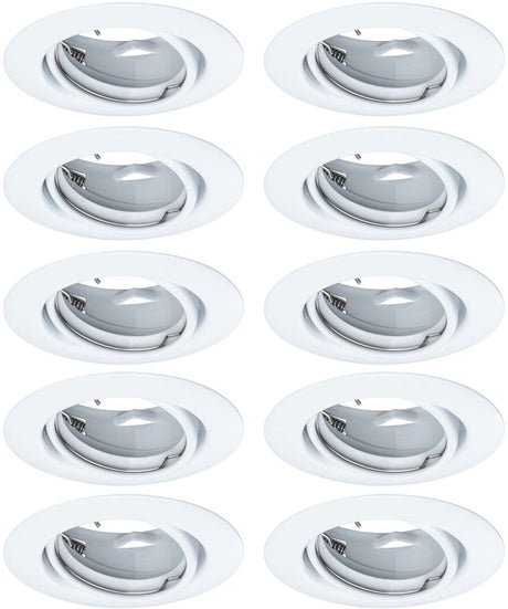 Paulmann inbouwlamp base basisset zwenkbaar rond 90 mm 20° gu10 max. 10w 230v dimbaar wit
