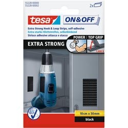 Klittenbandstrips tesa 50x100m zwart