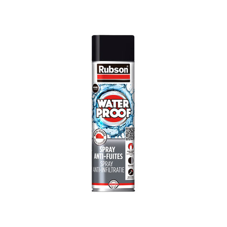 Rubson anti - infiltratie spray 300ml zwart | coating isolatie spray zwart | overschilderbaar repair coating spray | universele toepassing | vloeibaar rubber seal | rubber spray rubber coating.