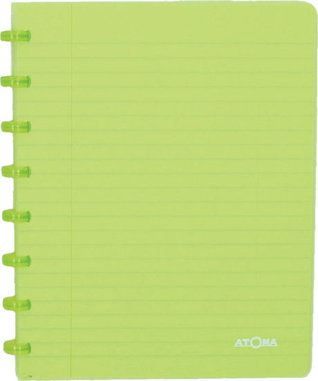 Atoma trendy schrift | ft a5 | 144 bladzijden | gelijnd | transparant groen