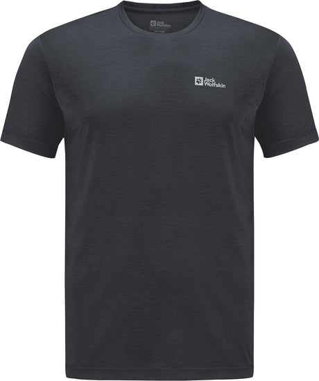 Jack wolfskin vonnan s s t m heren outdoorshirt - phantom - maat xl