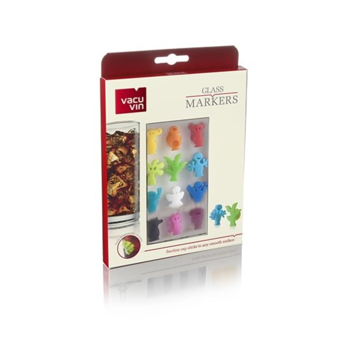 Vacu vin glass markers party people – set van 12 glasmarkers – herbruikbare wijnglas markeerders
