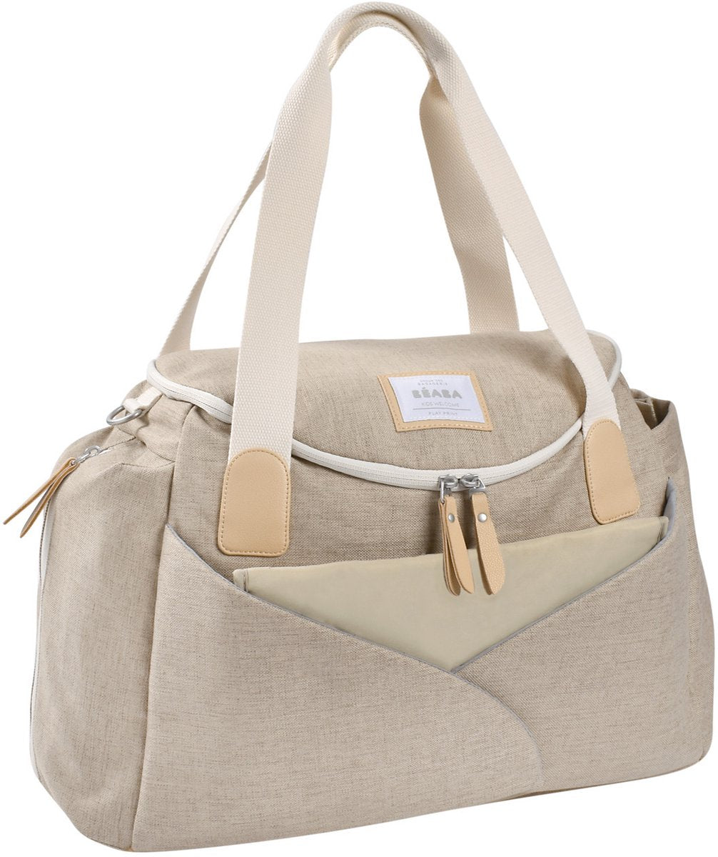 Béaba sydney ii verzorgingstas - luiertas met innovatieve cocon-verschoonruimte - babytas met koeltasje - kinderwagen- trolleybevestiging - inclusief accessoires - 21l - grijs beige