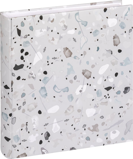 Walther fa-298-3 terrazzo stone grey - design album - formaat 30x30 cm - 60 witte pagina's - steen grijs