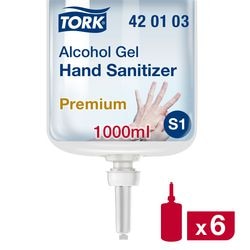 Desinfecterende handgel tork s1 premium 1l transparant