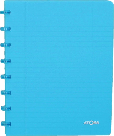 Atoma trendy schrift | ft a5 | 144 bladzijden | gelijnd | transparant turkoois