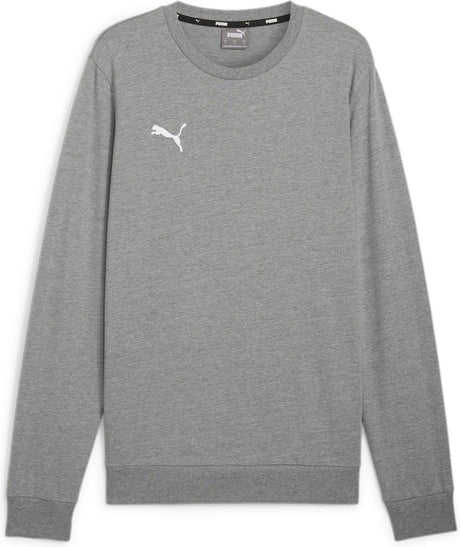 Puma teamgoal casuals crew neck sweat heren sporttrui - medium gray heather- white
