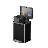 Hailo 0622-260 öko duo plus m pedaalemmer 2x 9l zilver zwart