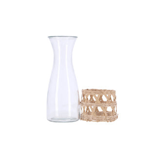 Karaf met rattan 1200 ml | 2 stuks