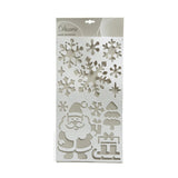 Kaemingk stencils plastic snowman santa 2 assorti | 6 stuks