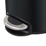 Eko - artistic pedaalemmer 5 liter - stainless steel plastic - mat zwart - prullenbak
