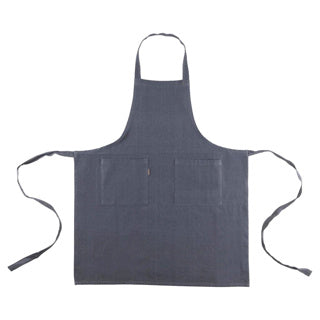 Linen more schort indi grey 75 x 90 cm | 2 stuks