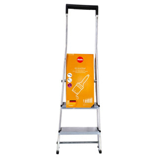 Hailo l40 huishoud trap 3-treeds aluminium (2 treden+bordes)