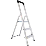 Hailo l40 huishoud trap 3-treeds aluminium (2 treden+bordes)