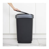 Rotho twist afvalbak 50l zwart