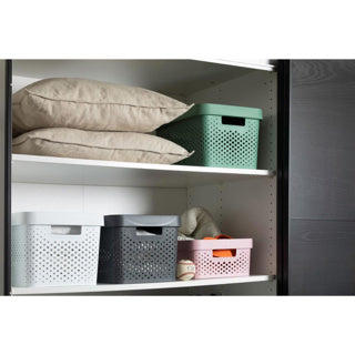 Curver infinity dots opbergmand 17 l antraciet | 2 stuks