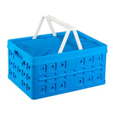 Sunware square vouwkrat met koeltas en handgreep 32 l blauw | 3 stuks