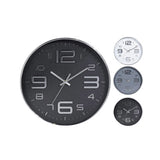 Wandklok 30,5 cm 3 assorti zilver | 2 stuks