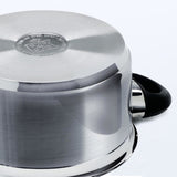 Bk karaat+ kookpan 24cm - 6.2l - zonder pfas-vrije antikleeflaag - kookpan inductie - rvs kookpan - ovenbestendig toy 160°c - met deksel - zilver